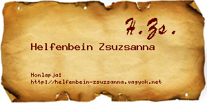 Helfenbein Zsuzsanna névjegykártya
